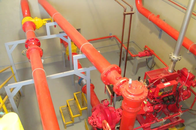 Montagem de sistema de proteção contra incêndio - SPRINKLER